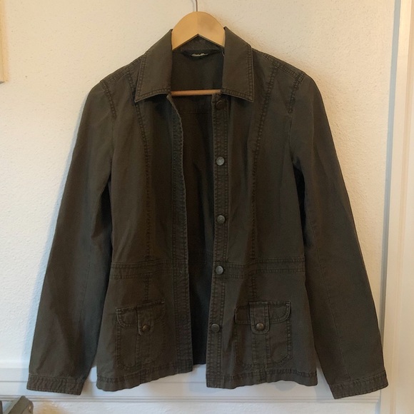 Eddie Bauer Jackets & Blazers - Eddie Bauer Green Canvas Jacket